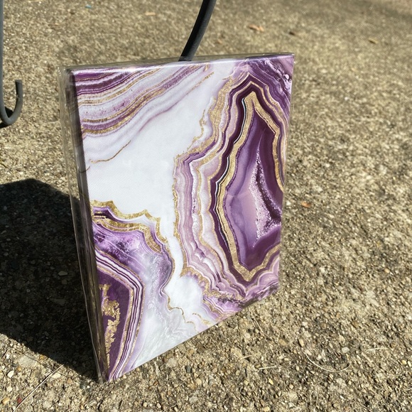 Canvas Print Art 7x6” PURPLE GEODE - Picture 7 of 9